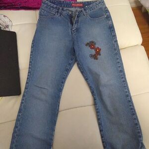 UNIONBAY 90s Vintage Jeans Embellished Beaded
Burgundy velvet Trim